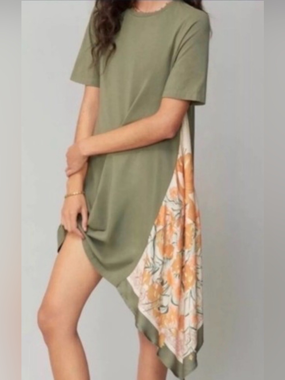 Anthropologie Tiny x Saturday/Sunday Giulia Asymmetrical Boho T-Shirt Dress  XS